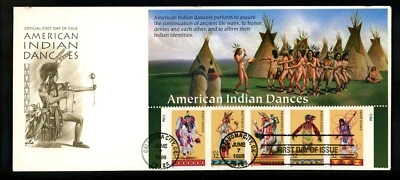 US FDC #3072-3076 Artcraft 1996 Oklahoma City OK Native American Indian - Image 1 of 2