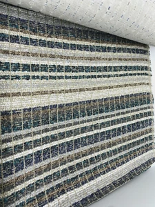 Tela de tapicería 3,7 metros azul, verde y beige oscuro ENVÍO GRATUITO - Imagen 1 de 4