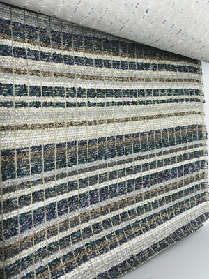 Tela de tapicería 3,7 metros azul, verde y beige oscuro ENVÍO GRATUITO Foto 1 de 4