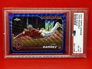 2024 Topps Chrome Jose Ramirez Blue Wave Refractor PSA 6 | Serial No. 60/75 #173 - Picture 1 of 4
