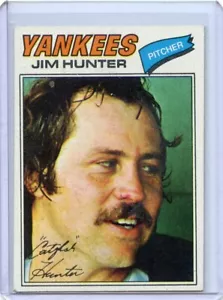 1977 Topps Jim Catfish Hunter New York Yankees #280 βοΈπ₯π― EX - Foto 1 di 2