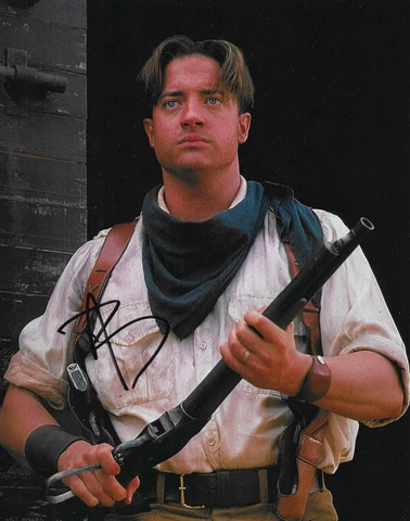 Brendan Fraser Signed The Mummy 10x8 Photo AFTAL Cover