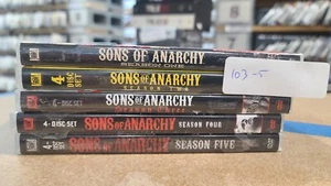 Sons Of Anarchy 5 DVD Lot TV Seasons 1-5 (1, 2, 3, 4, 5) Biker Cult Assorted - Picture 1 of 4