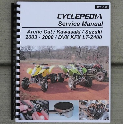 2003-2008 Kawasaki KFX Suzuki LTZ400 LTZ 400 ATV Quad SERVICE & REPAIR MANUAL - Image 1 of 3