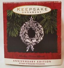 Hallmark Ornament 1993 20th Anniversary Edition, Glowing Pewter Wreath Keepsake