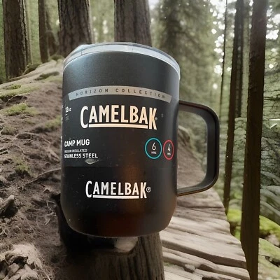 Новый изолированный черный стакан CamelBak из нержавеющей стали 10 унций с крышкой пожизненная война - Изображение 1 из 4