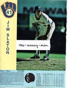 Jim Slaton Milwaukee Brewers 1981 Bildausschnitt Seite Roy Howell - Bild 1 von 2