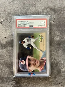 1992 Pinnacle Rookie Idols Jim Thome Ryne Sandberg #13 PSA 8 Low Pop HOF - Picture 1 of 2