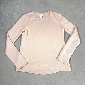 Adrienne Vittadini 100% 2 ply Cashmere Sweater Womens Medium Light Pink pullover
