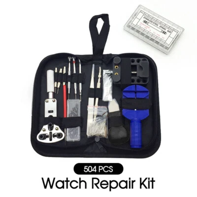 Watch Repair Tool Kit 504Pcs Watchmaker Back Case Opener Spring Pin Bars Remover - image 1 of 4