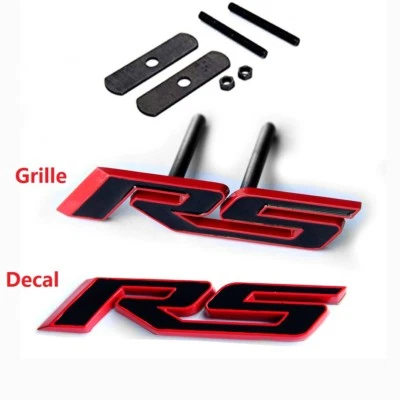2x Rejilla RedLine OEM + Calcomanía Emblema RS 3D Frontal para Serie Camaro Foto 1 de 2