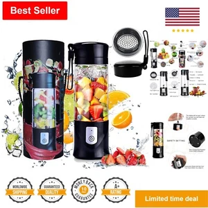 USB Rechargeable Travel Juicer Cup - Smoothies and Shakes - 13.5Oz Black - Picture 1 of 11