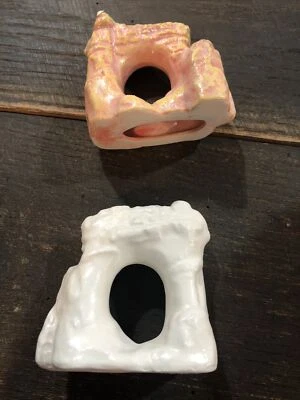 Acuario Sin Cueva Luna Ocultando Cabaña 2”-3” Bolsa Azul Adorno Lote de 2 Foto 1 de 4