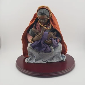House Of Lloyd African Madonna Figurine Black Mother Baby Mary Jesus 6.5"h VTG - Picture 1 of 12