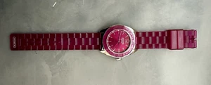 Coach Ladies' Hot Pink Strap Boyfriend Watch "Andee". New - Picture 1 of 4