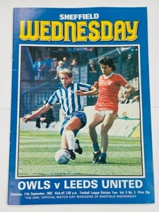 1982/83 SHEFFIELD WEDNESDAY V LEEDS UNITED 11-09-1982 DIVISION 2 - Picture 1 of 1