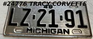 1948 Original Michigan Vintage Metall Nummernschild LZ-21-91 14" x 6 1/2" - Bild 1 von 2