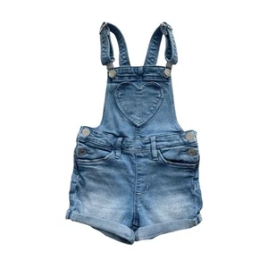 H&M Heart Pocket Short Overalls Size 4-5y - Picture 1 of 4