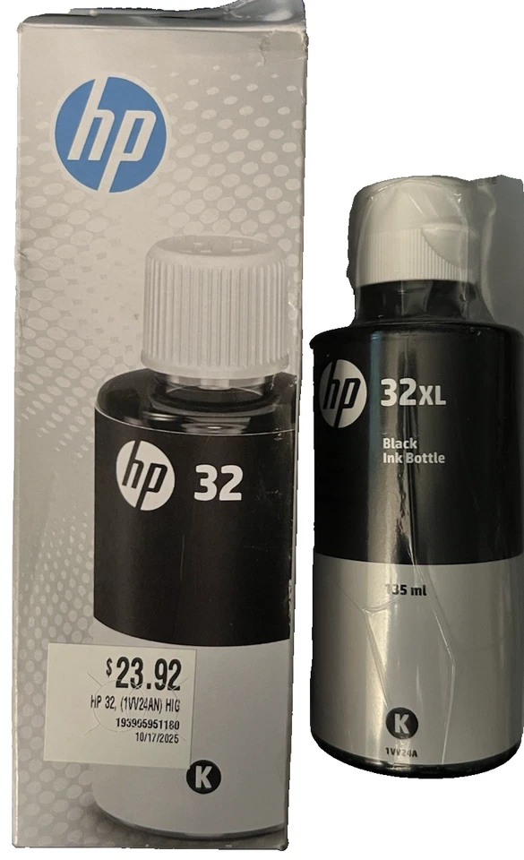 Genuine HP 32 Black Ink Refill for Smart Tank Plus Printers Exp. 2025 - Image 1 of 1