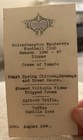 Wolves Pre-Season Dinner Menu 1946/7