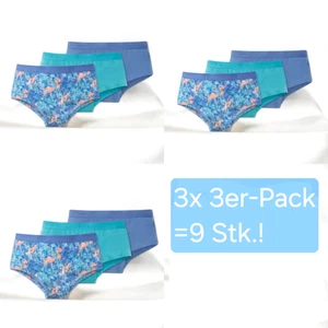 9x Schiesser hipster pantaloncini pants panty blu turchese taglia 152 - Foto 1 di 2