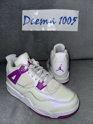 Air Jordan 4 Retro Athletic Shoes ‘Hyper Violet’ FQ1312 151 - Size 11.5C - Image 1 of 4