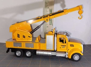 "Vehículo de construcción retrocededor por fricción - Camión grúa 6"" luces y sonido - Funciona" - Imagen 1 de 7