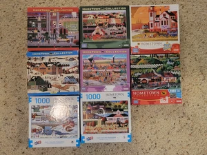 8 Jigsaw Puzzles Hometown Collection Los Altos Train, Solvang, Driving the Gold - Picture 1 of 14