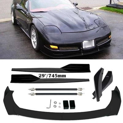 For Chevrolet Corvette C5 Front Bumper Lip Spoiler+ Side Skirt Rear Lip Body Kit Foto 1 de 4