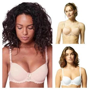 Simone Perele Andora Bra Padded Half Cup Coverage Womens Luxury Lingere 131343 - Picture 1 of 29