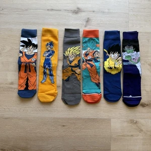 Dragon Ball Z Crew Socks 6-Pair Set Anime Goku Vegeta Multi-Color Unisex Gift” - Picture 1 of 5