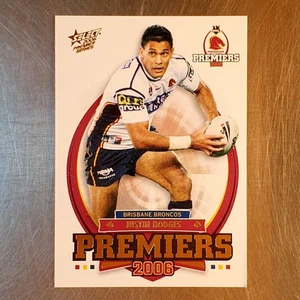 2006 Select NRL Premiers Series Card #PC2 Broncos Justin Hodges - Picture 1 of 2