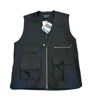 5.11 Tactical Vest Black Fast Tac Ripstop Utility Cargo Pockets 80008 NWT SZ XL - Image 1 of 4