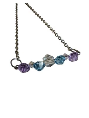 Collar de barra de colección collar minimalista de cristal de Swarovski hecho a mano collar de barra Foto 1 de 4