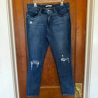 Levi’s 311 Shaping Skinny Distressed Denim Jeans Womens Tag 32 Measures 33 - Image 1 of 4