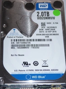 WD20NMVW-11EDZS2 DCM: HHKTJHKB 22 SEP 2015 WD 2TB - Bild 1 von 1