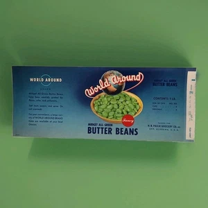 World Around Midget Butter Beans Uncirculated Tin Can Lab H.b. Paul K 1964 Dated - Picture 1 of 2