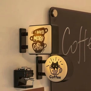 Mini Kaffee-Lampenschild Kaffeeecke Kühlschrankmagnete Kaffeehaus - Picture 1 of 15