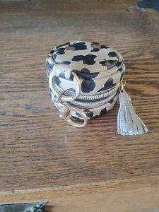 Iggy Leopard Wickeltasche Schlüsselanhänger Etui goldfarben Reißverschluss süß - Bild 1 von 9