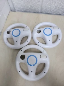 3 x Official White Steering Wheel Nintendo Wii Mario Kart Racing Game RVL-024 - Picture 1 of 8