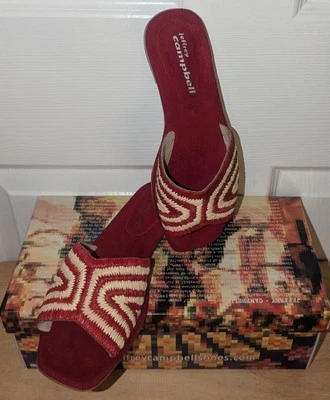 Sandalia sin cordones Jefferey Campbell Kaelan L roja natural para mujer - talla 7 nueva en caja Foto 1 de 4