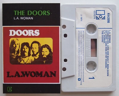THE DOORS - L. A. WOMAN (ELEKTRA K442090) 1970s UK CASSETTE TAPE REISSUE PAPER - Image 1 of 3
