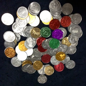 Mardi Gras Doubloons Lot ● 85 count ● Multi Colors ● - Picture 1 of 8