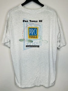 Vintage 90s Digidesign Pro Tools III 3 T Shirt Size XL Grey THRASHED Music Tech - Picture 1 of 12