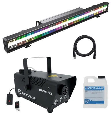 American DJ Jolt Bar FX2 SMD LED DMX Blinder/Wash Effect Light Bar+Fogger+Cable - Image 1 of 4