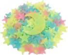200x Colorful Glow in the Dark Luminous Stars and Moon Fluorescent Noctilucent P