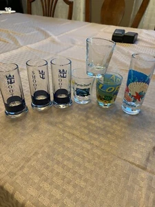 7 Assorted Shot Shooter Glasses - Picture 1 of 3