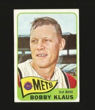 1965 Topps Baseball Card #227 Bobby Klaus New York Mets Number 227