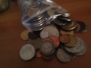 1 Swastika coin and 25 Unsearched Foreign Mixed World Coins Bulk Lot - Picture 1 of 7