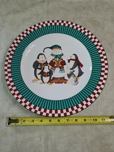 SAKURA WINTER FOLLIES ROUND PLATTER CHOP PLATE CHRSTMAS 12 3/4" GUC - Imagen 1 de 4